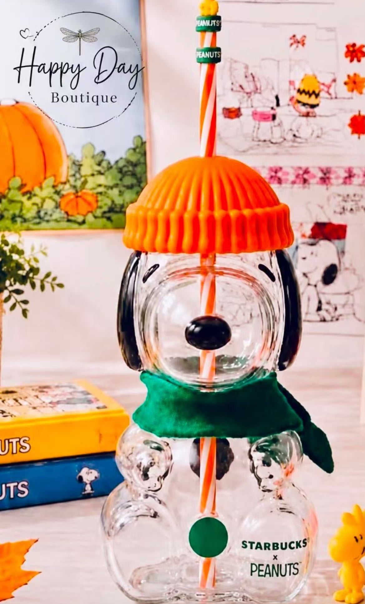 (Pre-Order) SB x PEANUTS Snoopy Glass Straw Cup
