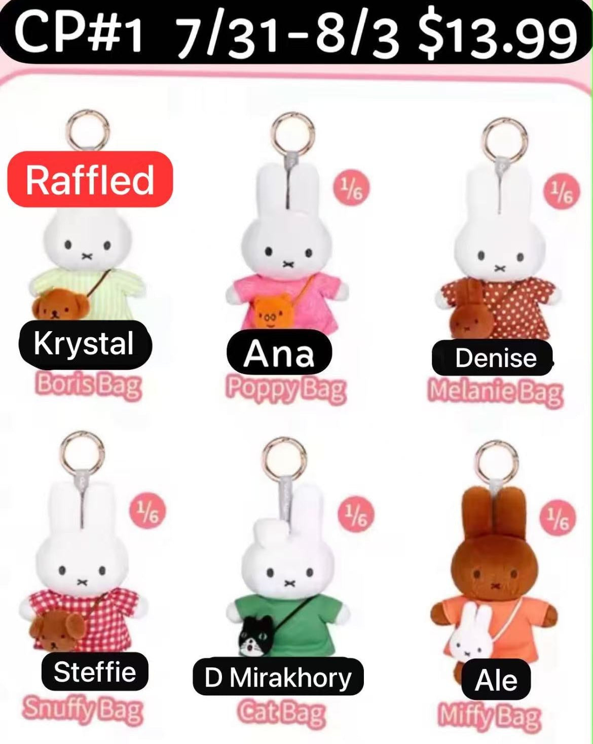 (Pre-Order) Miffy Outing Series blind box