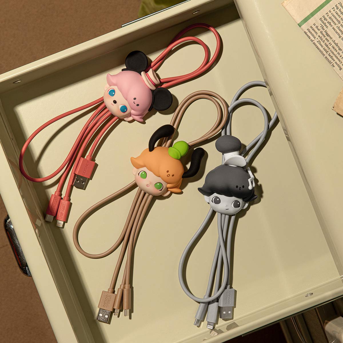 DIMOO WORLD × DISNEY Series-2 in 1 Cable Blind Box