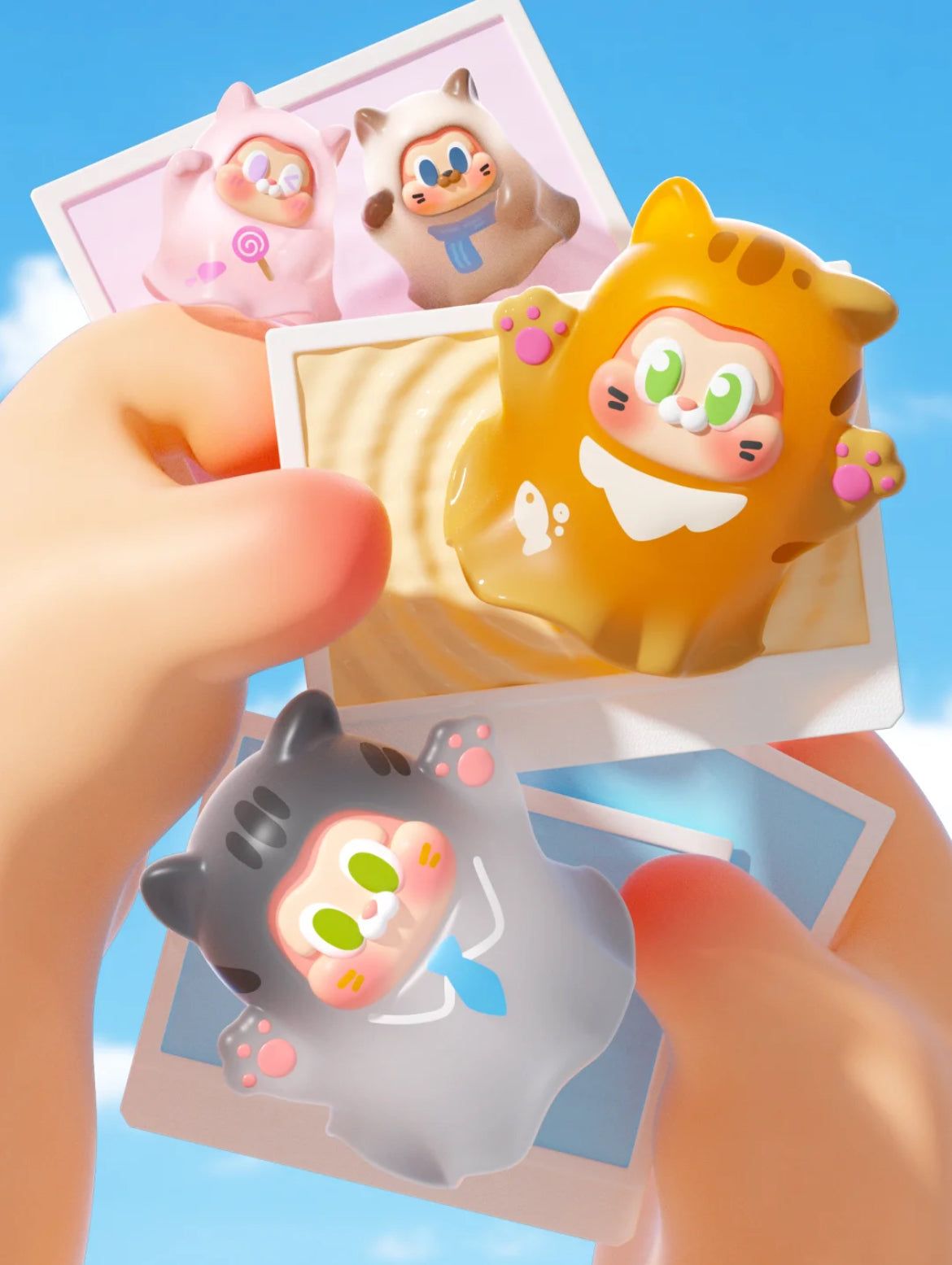 (QDF ToyCon)Sllo Oh my Cat Adopt Ghost Cat Bean Blind Box Series