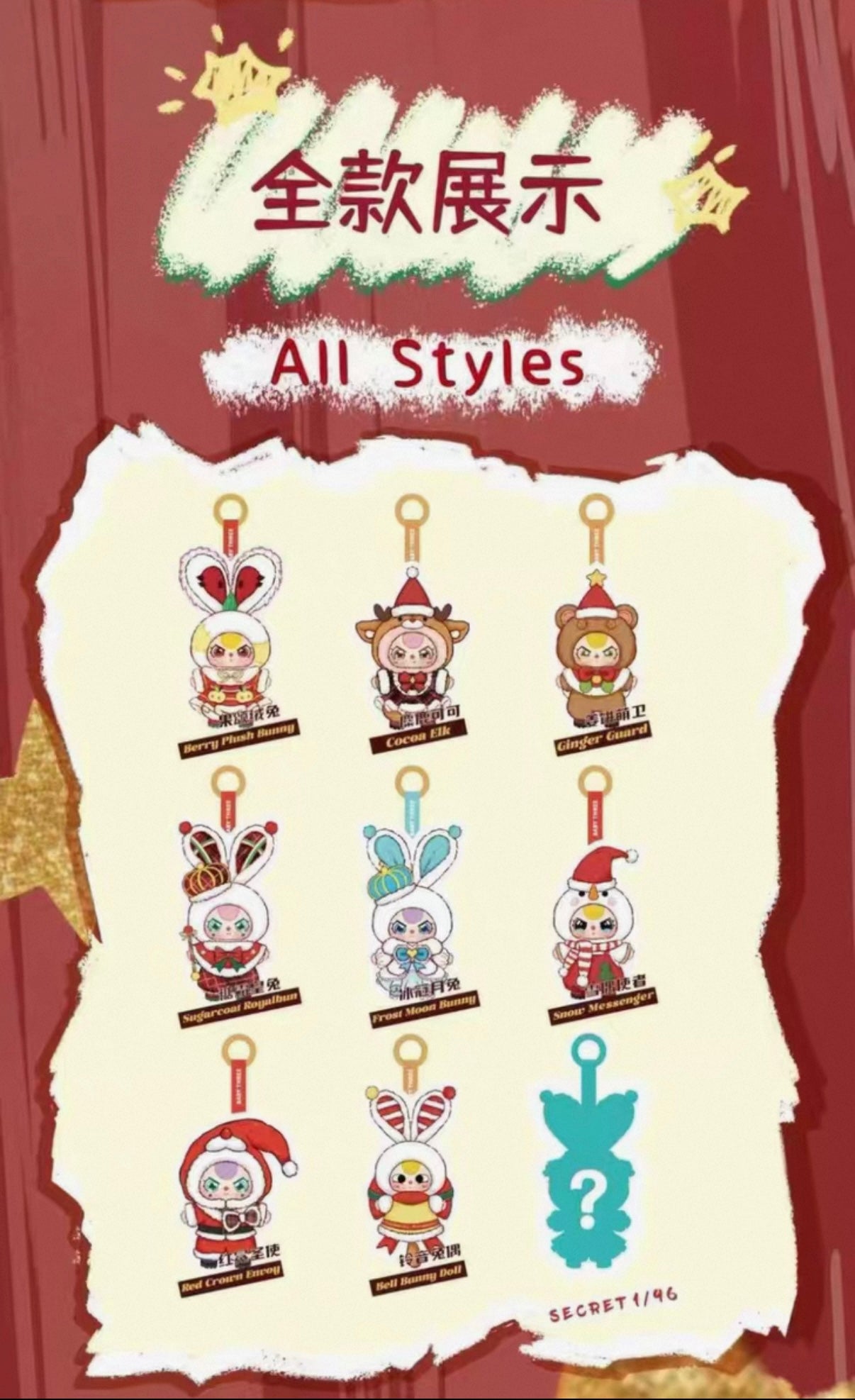 Baby Three Merry Christmas Series Plush Doll Blind Box