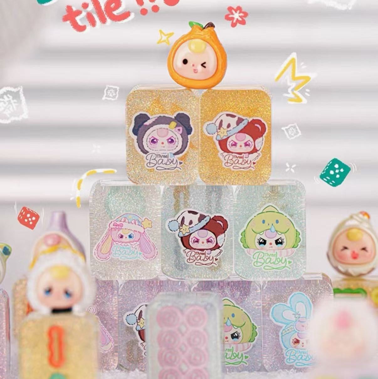 Baby Three Quicksand Mahjong Match Series Blind Box