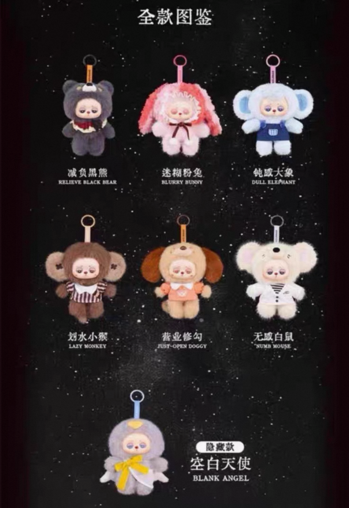 Nourmar Dull Sense Lab Series SJD Plush Keychain Blind Box