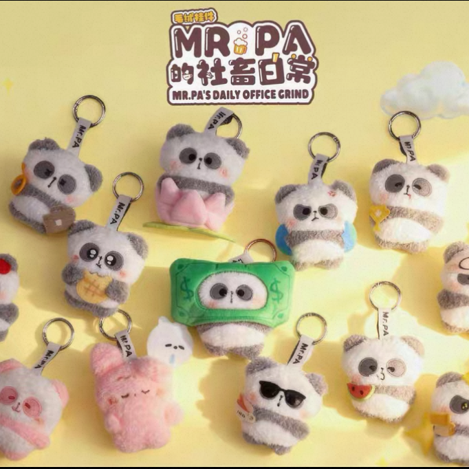 MR.PA'S Daily Office Grind Series Blind Box-Plush Keychain