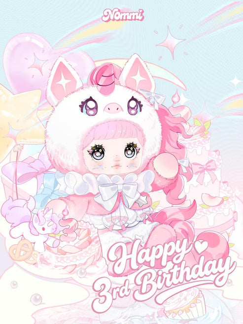 (Pre-Order) Nommi Star Wish 3rd Anniversary 400% Plush Series Hanging Card
