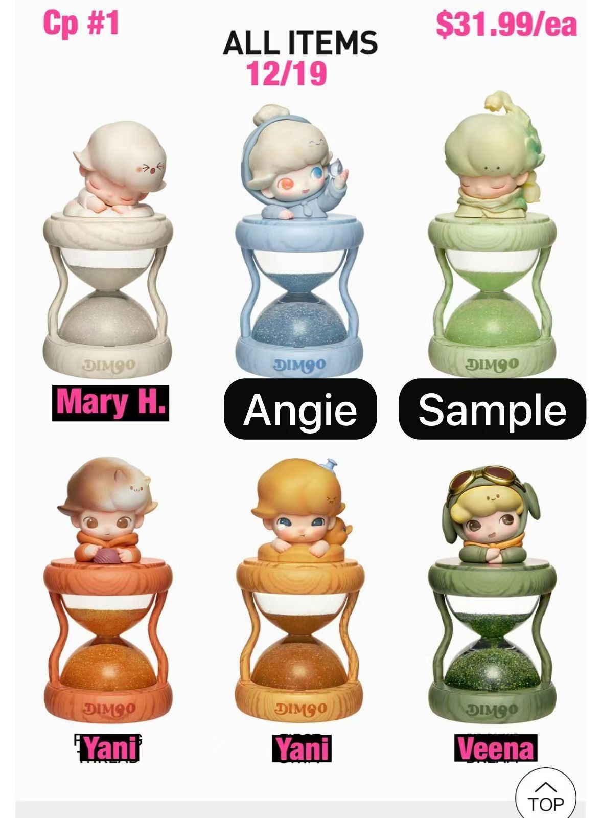 DIMOO Limited Edition Time Series Luminous Hourglass Blind Box