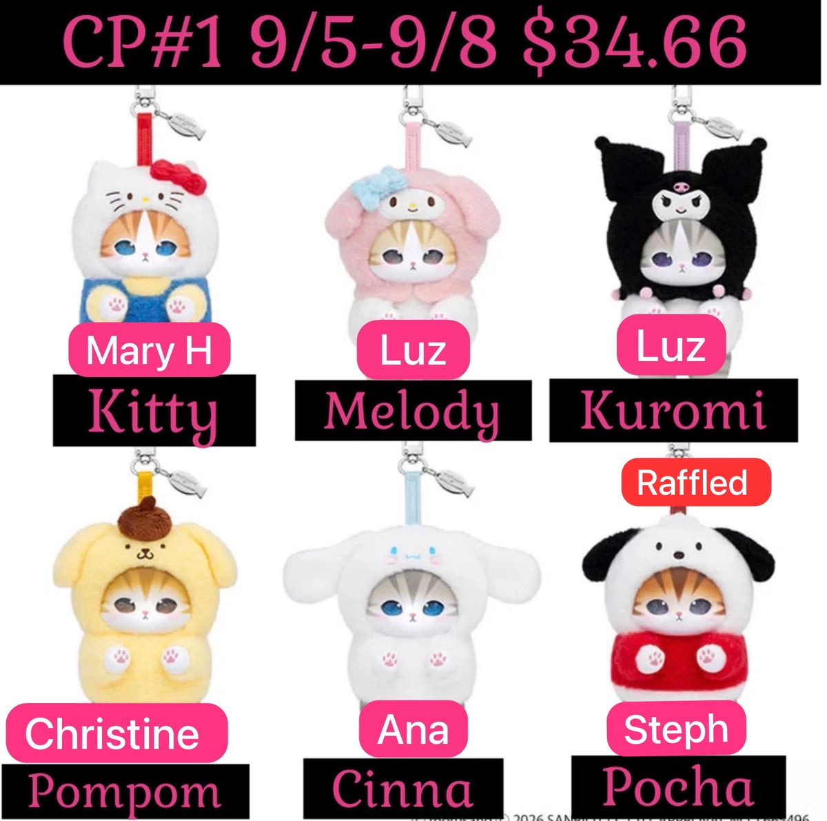 (Pre-Order) Mofusand X Sanrio