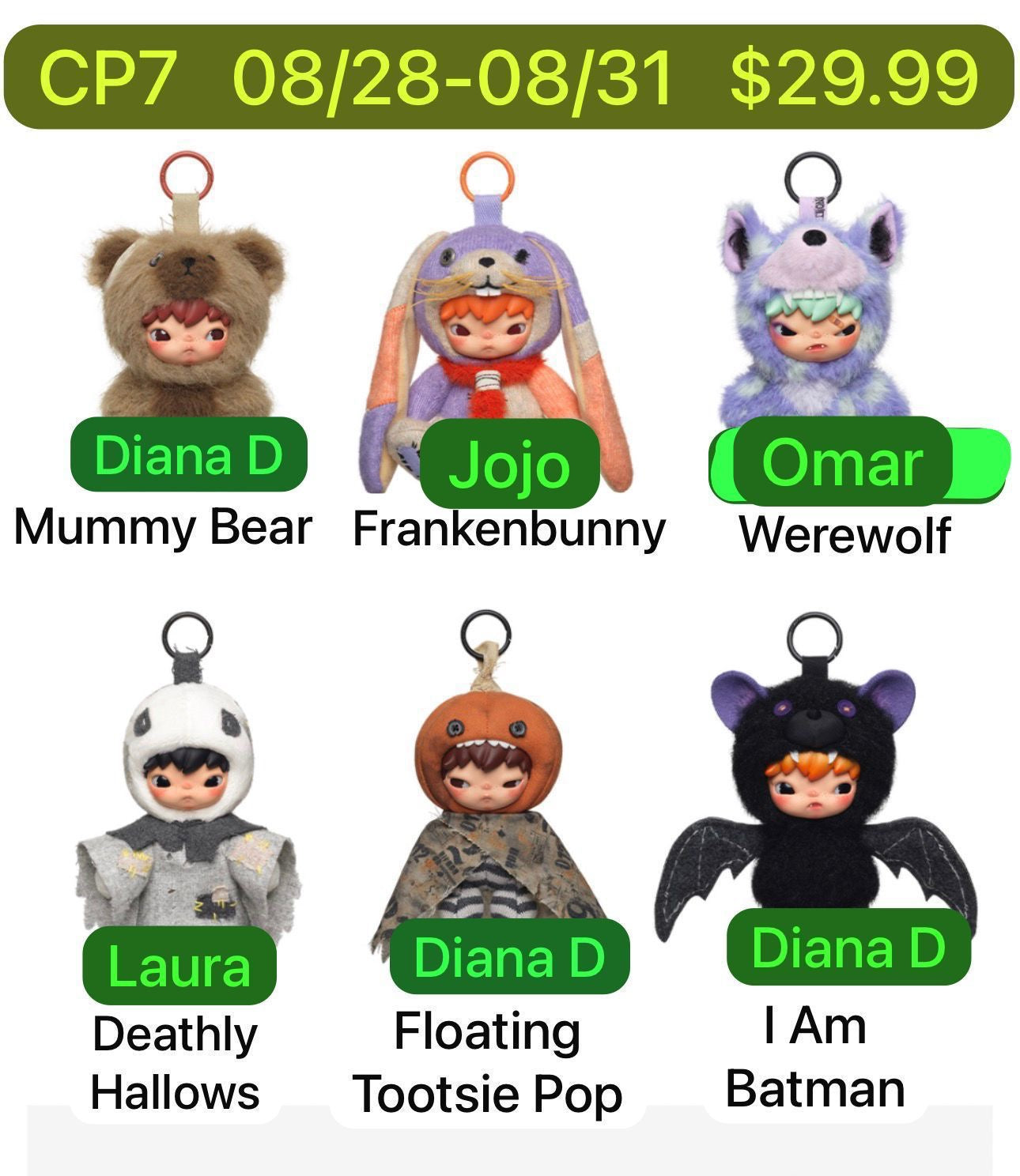 (Pre-Order) PPMT Hirono After Dark Plush Series blind box