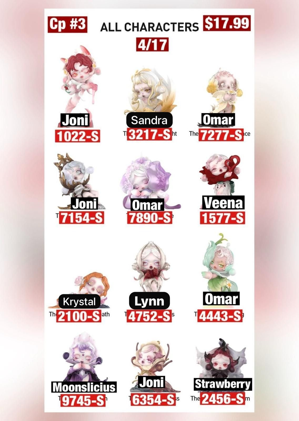 (Pre-Order)SKULLPANDA Petals in Four Acts Series Figures