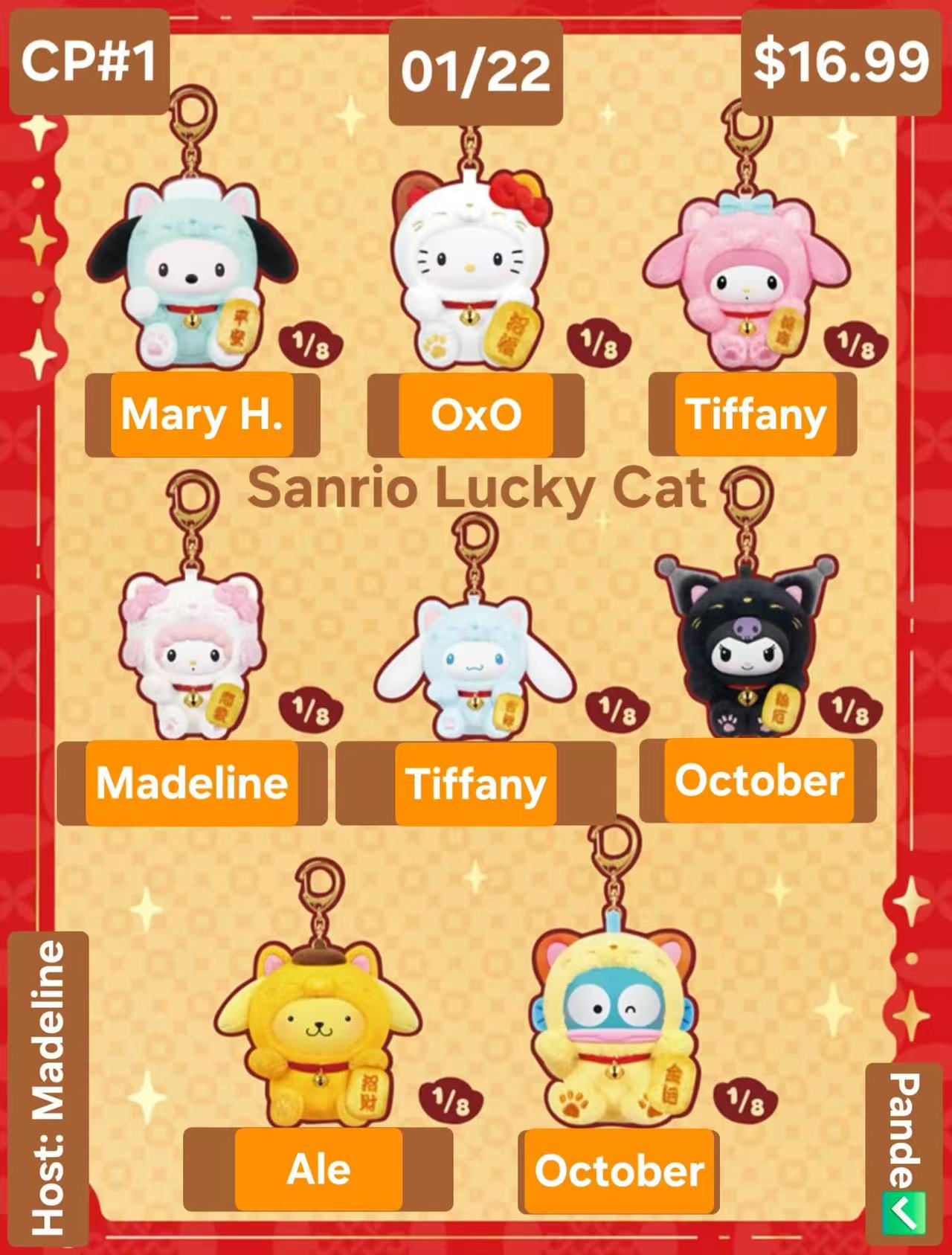 Sanrio Maneki Neko Series Plush Blind Box