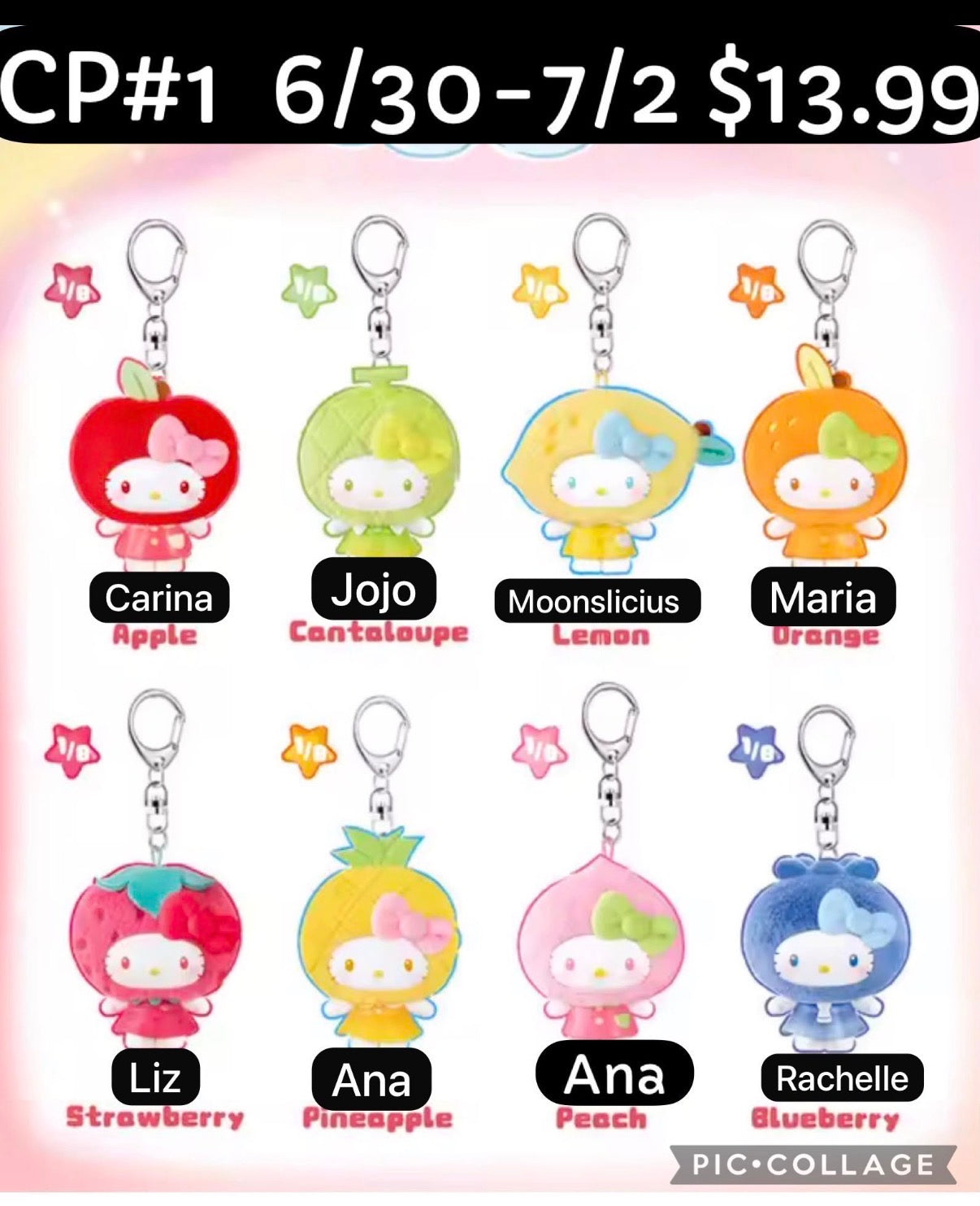 (Pre Order) Sanrio Fruit Series