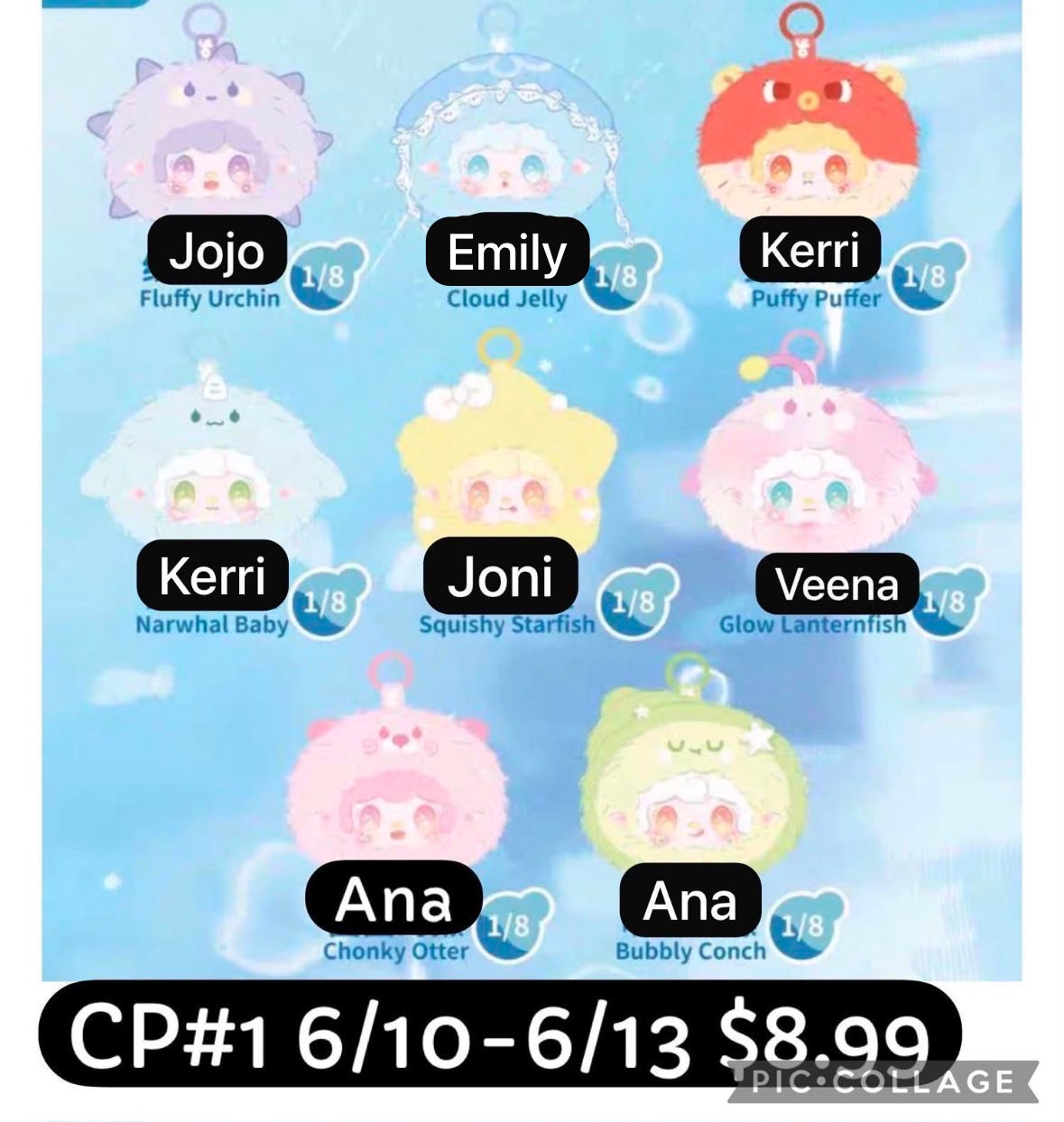 (Pre Order) Yooki Ocean Blue Bubble Plush