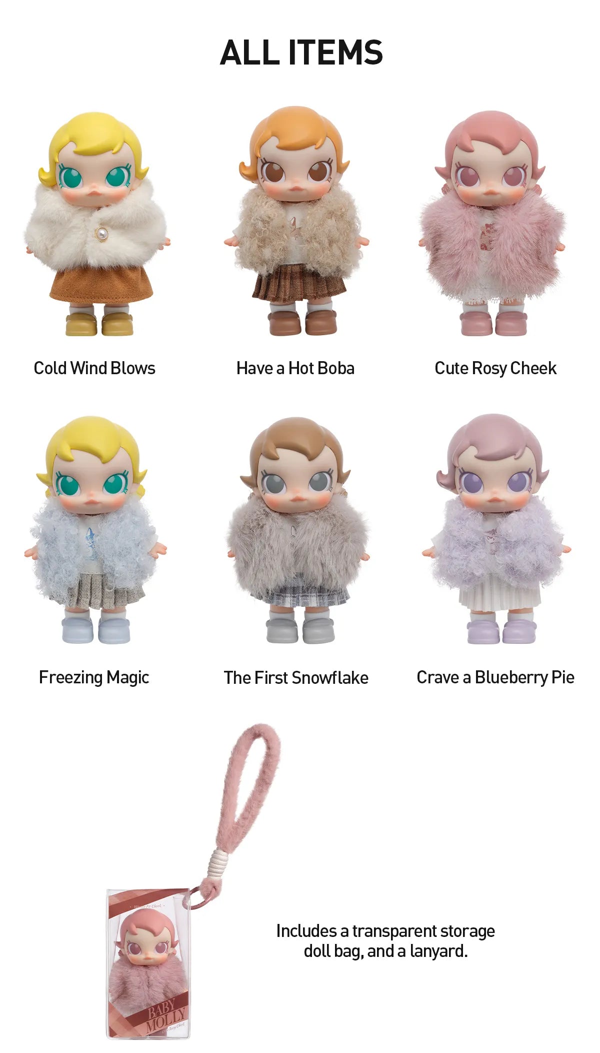 (Available 12.19) Baby Molly Winter Fit Check Series-Vinyl Plush Pendant Blind Box