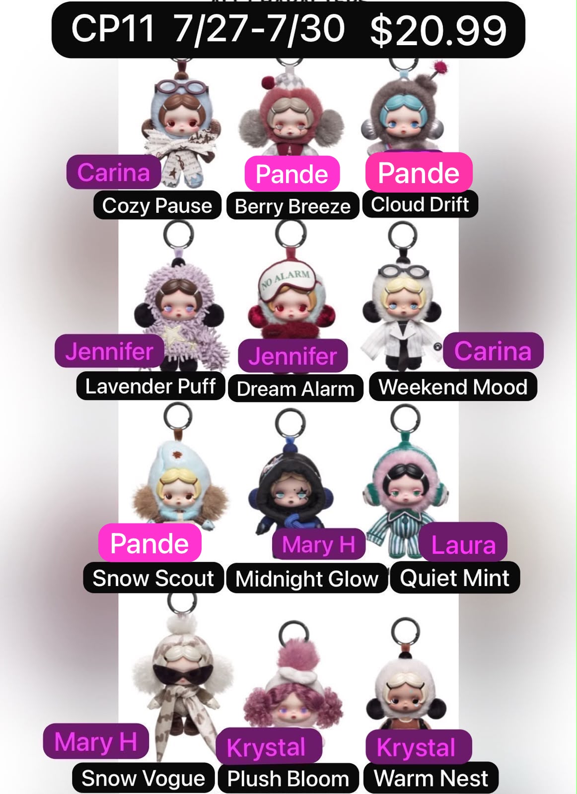 θ Skullpanda Off Mode Series Plush Pendant