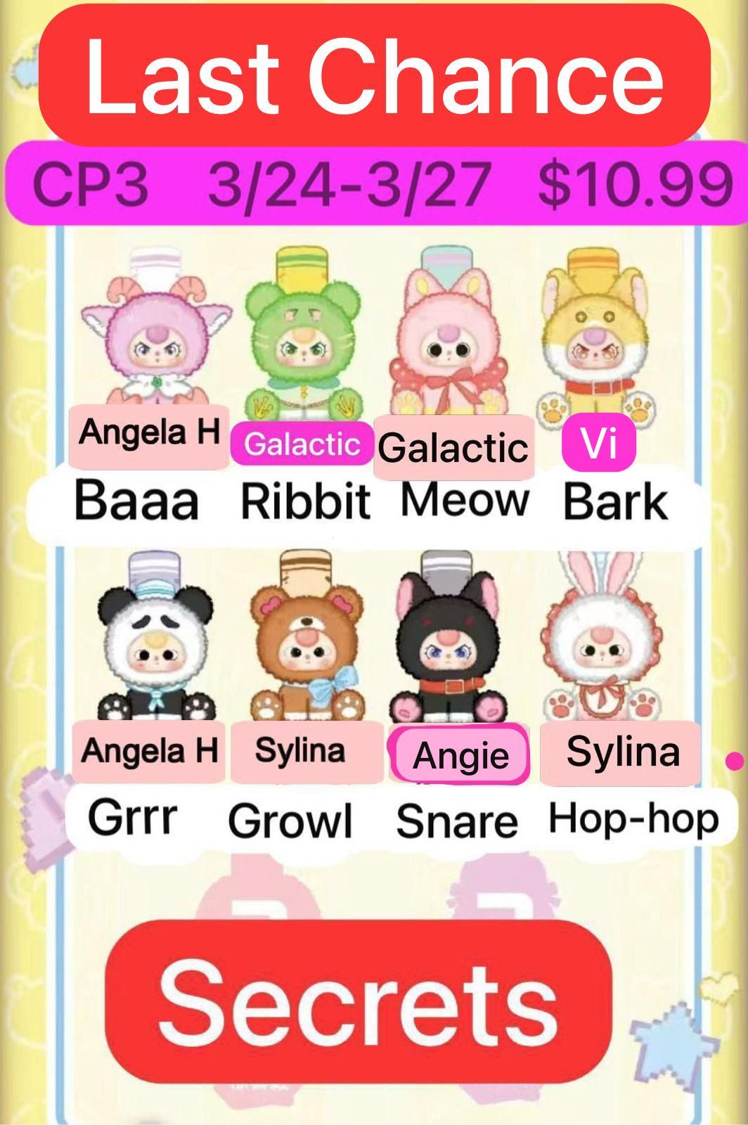 Baby Three Car Seatbelt Plush Series Blind Box