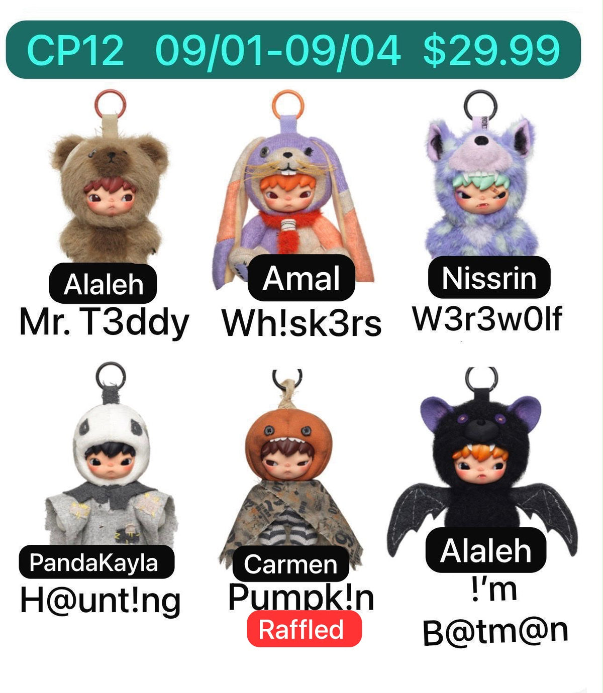 PPMT Hirono After Dark Plush Series blind box