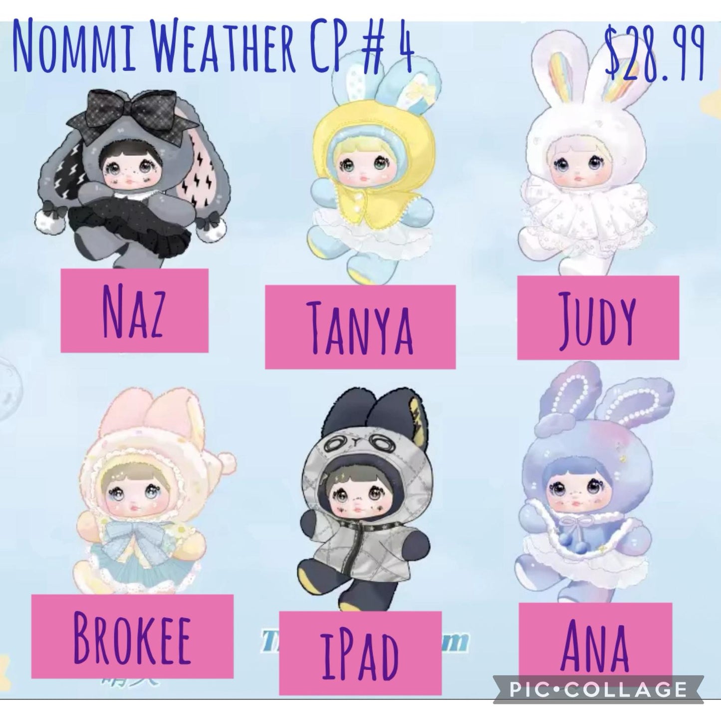 (Wholesale Batch)Nommi Weather Forecast Series Plush