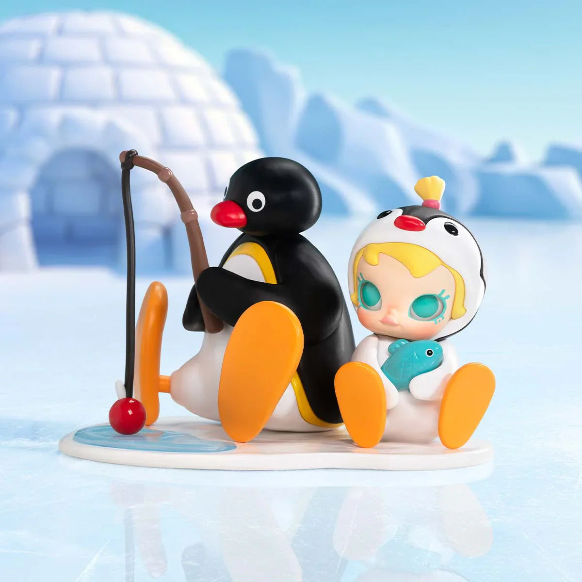 (Pre-Order 2 days)Baby Molly × Pingu Happy Fishing Series-Vinyl Plush Pendant Blind Box