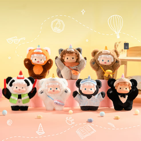 Gyun Crossbody Bear Series Plush Slouch Crossbody Mystery Dolls