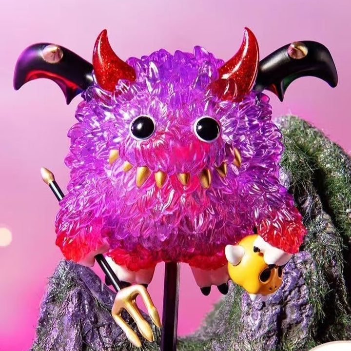 PPMT x INSTINCTOY Monster Fluffy Joyful Life Series Flames Figure (opened bag opened box)