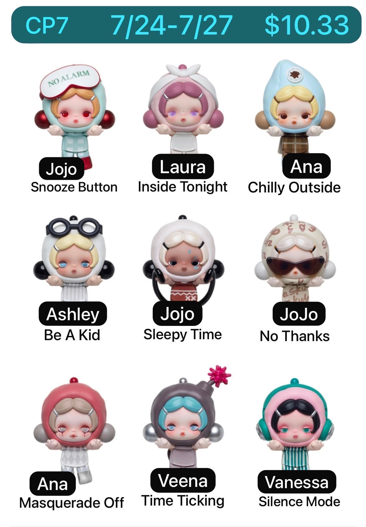 θ Skullpanda Off Mode Series Small Figures