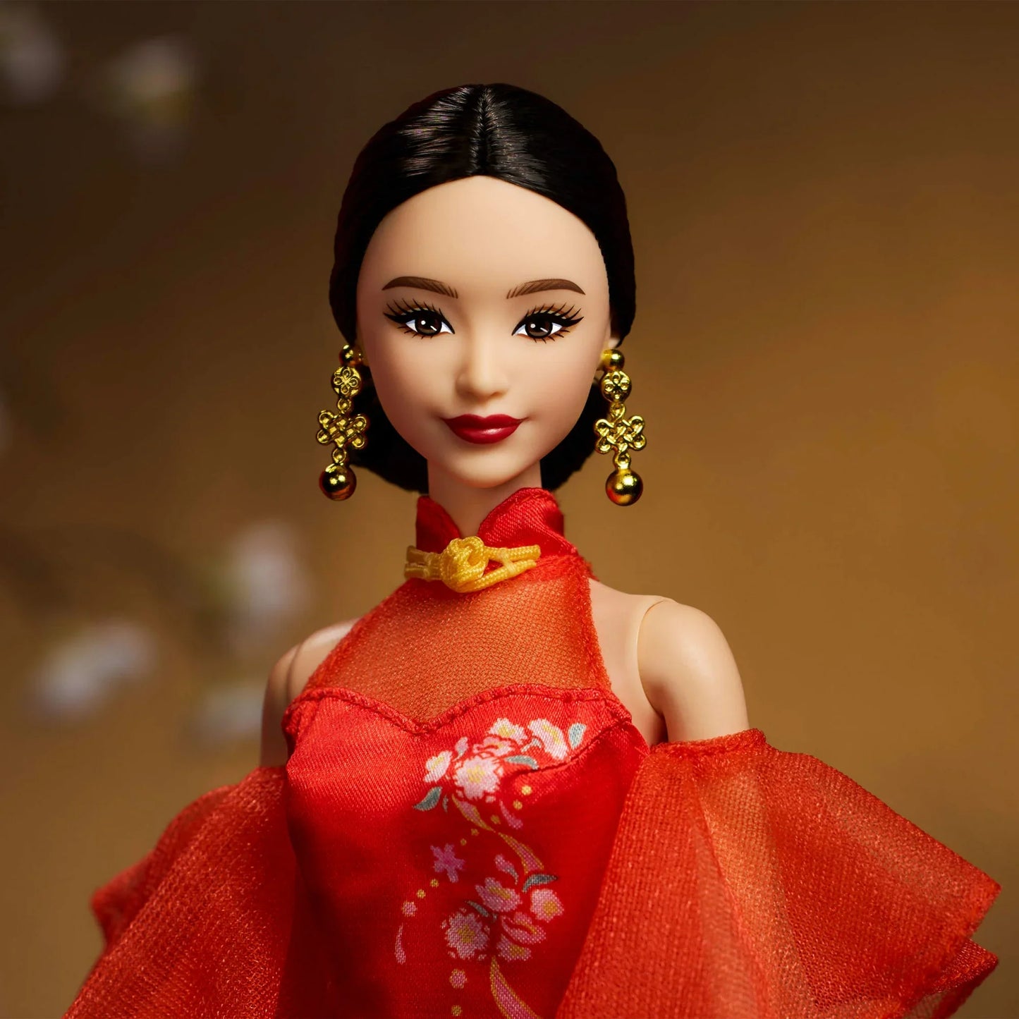 （Pre-Order)Barbie Signature Lunar New Year Barbie Doll Collectible with Qipao Dress & Golden Accessories