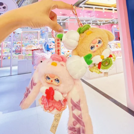 Baby Three Wuhan limited edition Plush Hanging Card toy doll