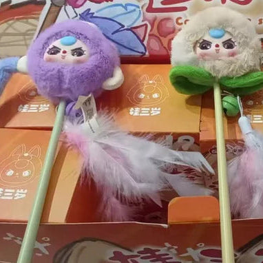 Baby Three Cat Teasing Stick Plush toy doll