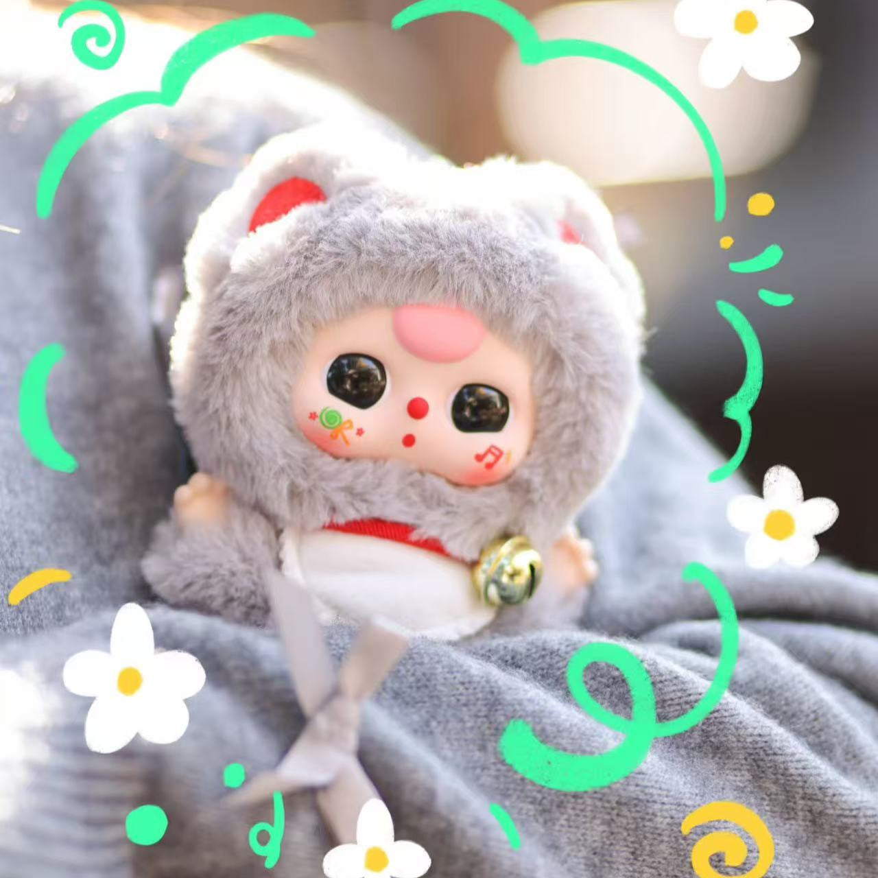 Baby Three Billionaire Cat Series Plush Blind Box