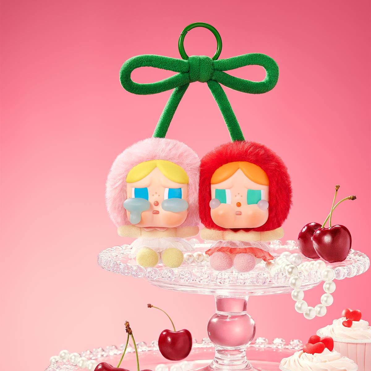 (PO 2 days)CRYBABY Crying For Love Series-Vinyl Plush Hanging Card (Love You Cherry Much)