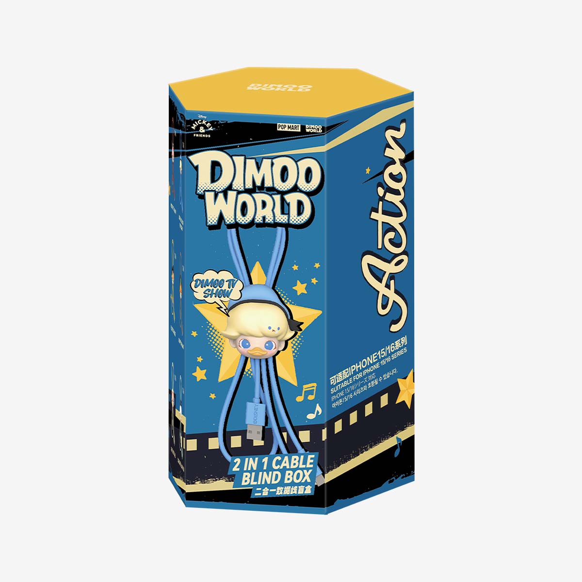 DIMOO WORLD × DISNEY Series-2 in 1 Cable Blind Box