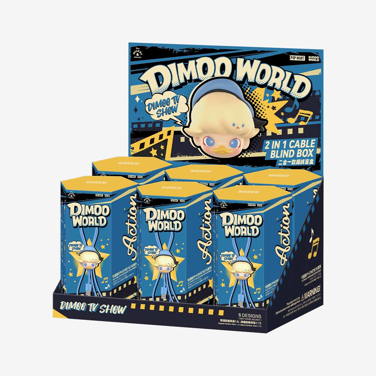 DIMOO WORLD × DISNEY Series-2 in 1 Cable Blind Box