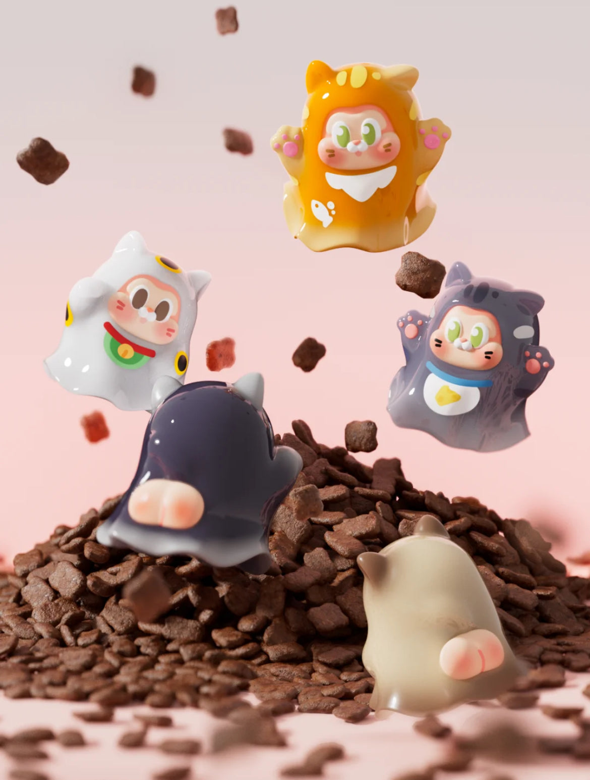 (QDF ToyCon)Sllo Oh my Cat Adopt Ghost Cat Bean Blind Box Series