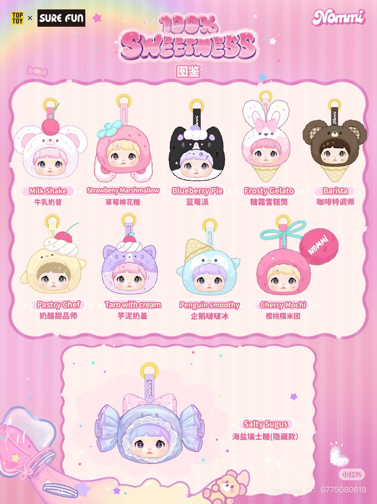 (PTS)Nommi Sweetness 100% Plush Doll Blind Box Series