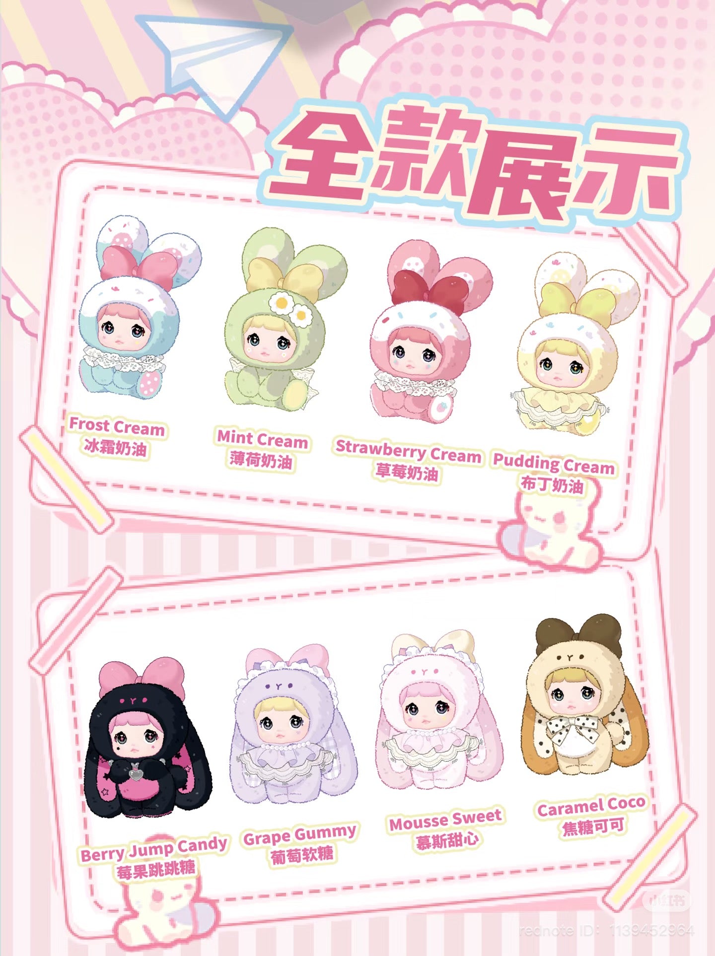 (Wholesale batch)Nommi Baby Sweetheart Bunny Figure Plush Blind Box Series