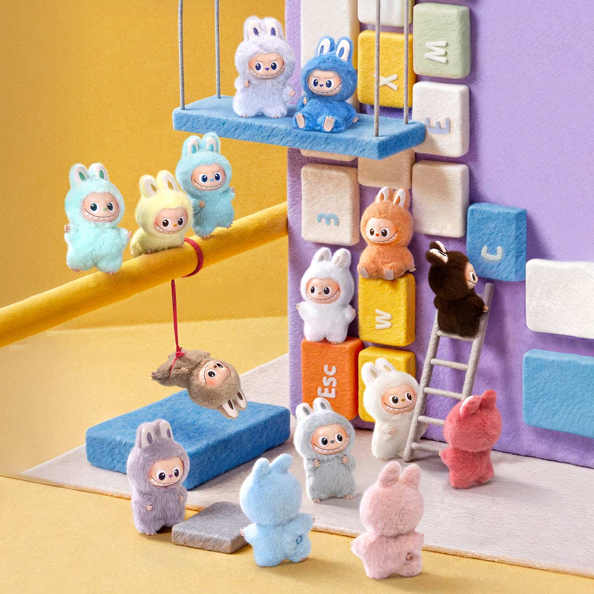 THE MONSTERS Pin for Love Series-Vinyl Plush Pendant Blind Box