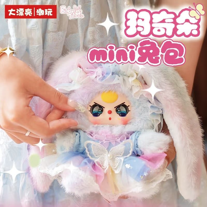 (Hefei Limited)Baby Three Mini Bunny Bag Plush Doll