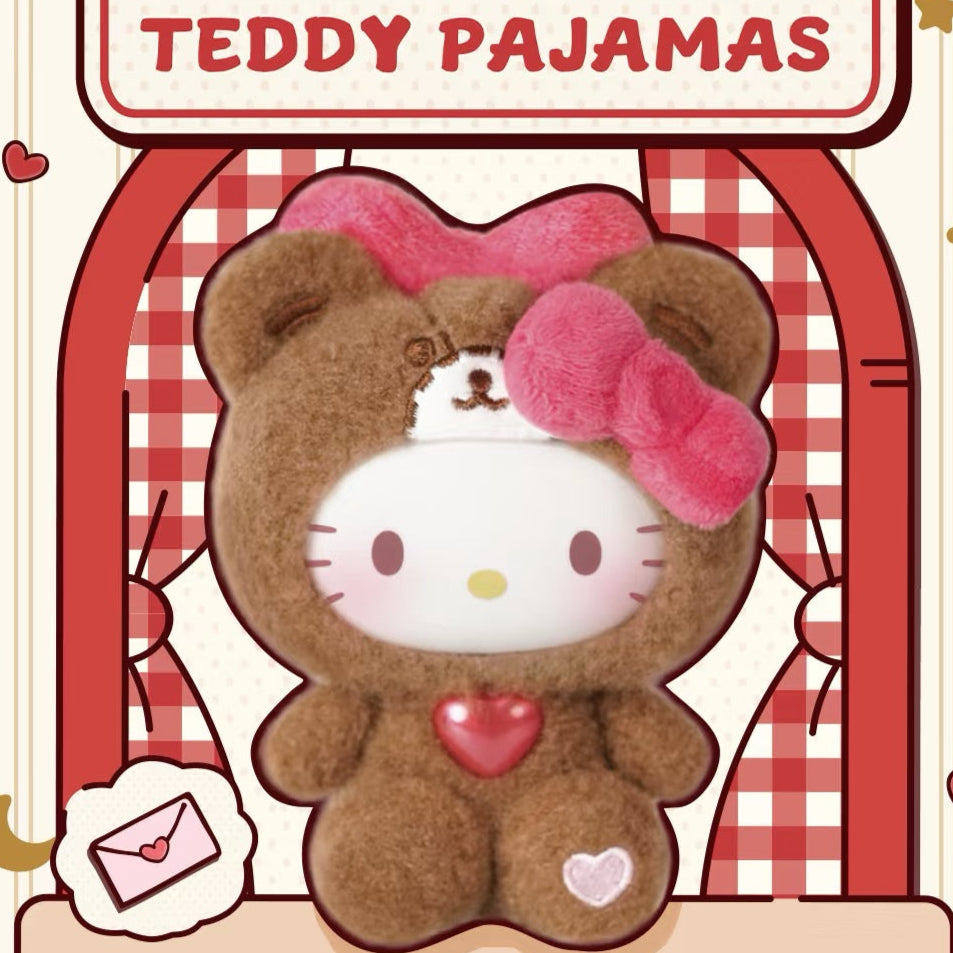 Hello Kitty Teddy Pajamas Plush Doll Blind Box