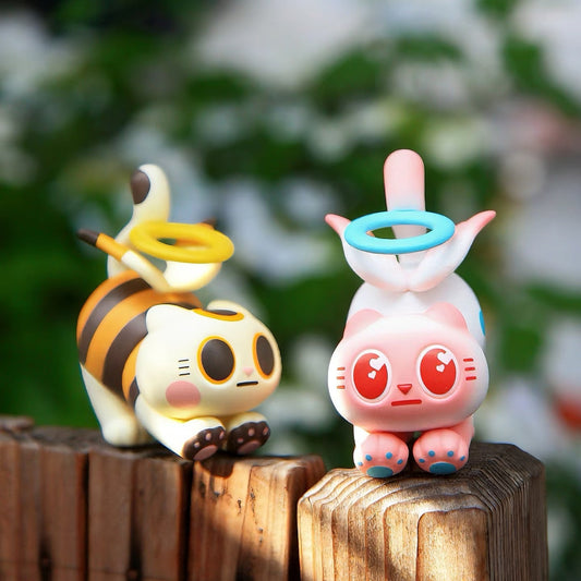 Papa Cat Cute Pet Figurine Blind Box Desk Ornament Gift