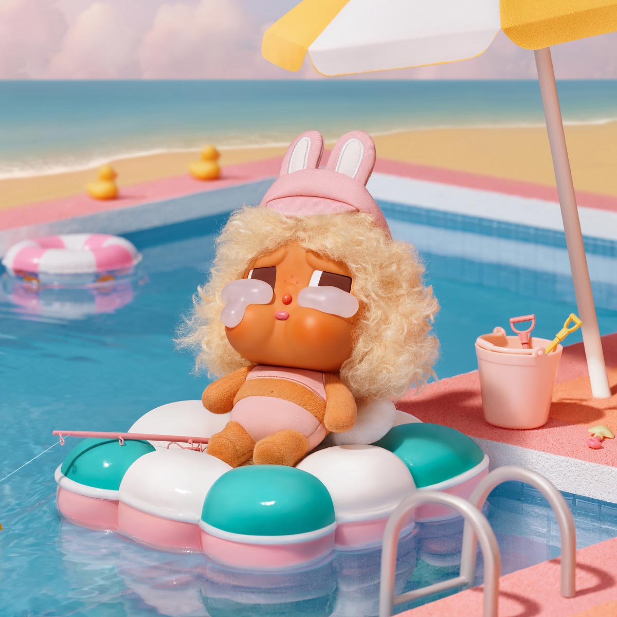 CRYBABY Vacation Mode On Series-Vinyl Plush Pendant Blind Box