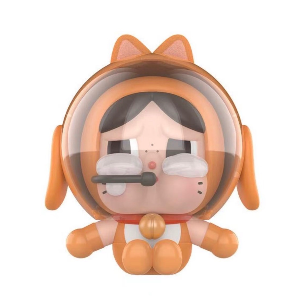 Crybaby Space Cat-Orange Hanging Card