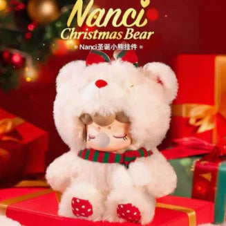 Nanci Christmas Bear Plush Keychain Card