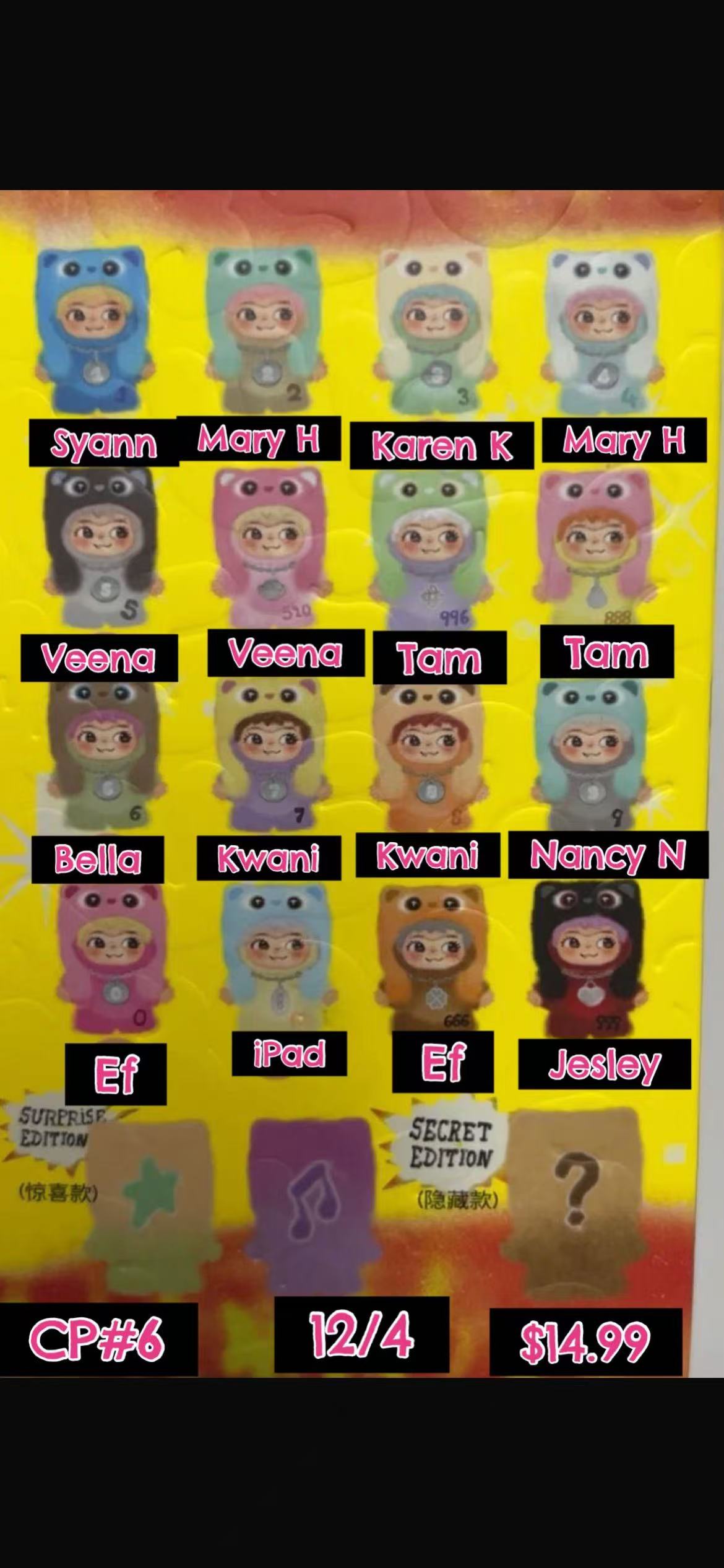 Wakuku On a Roll Plush Series toy surprise box Dolls