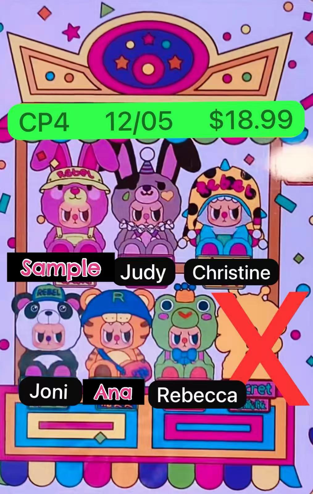 (Pre-Order 3 days)Rebel Bear Sweet Zoo Plush Blind Box