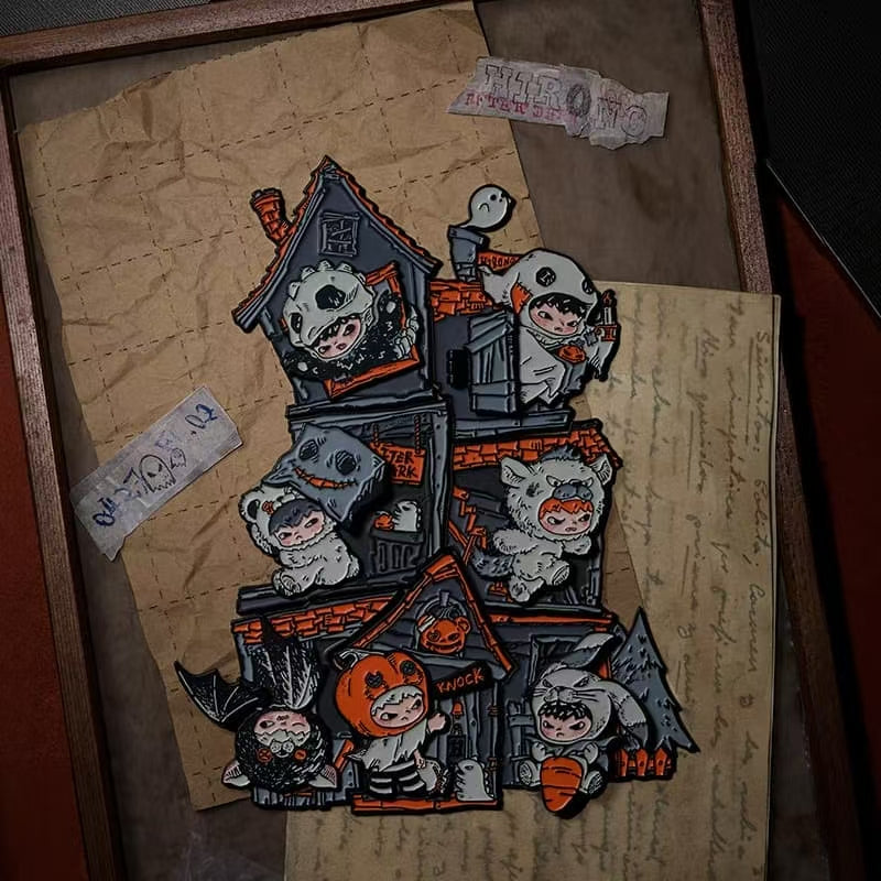 (Pre-Order) PPMT Hirono Monsters' Carnival Haunted House Puzzle Enamel Pin Set