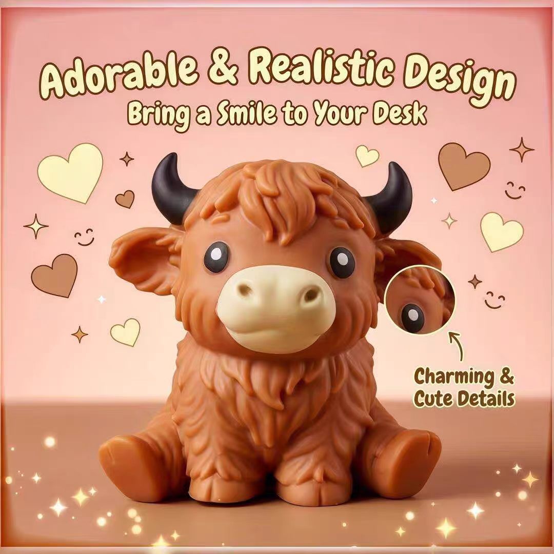 Highland Cow TPR Squishy