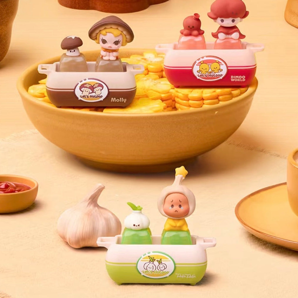 (Pre-Order) Pop Mart · Pop Bean "Happy Hotpot" Series – Stress-Relieving Hotpot Keycap Blind Box