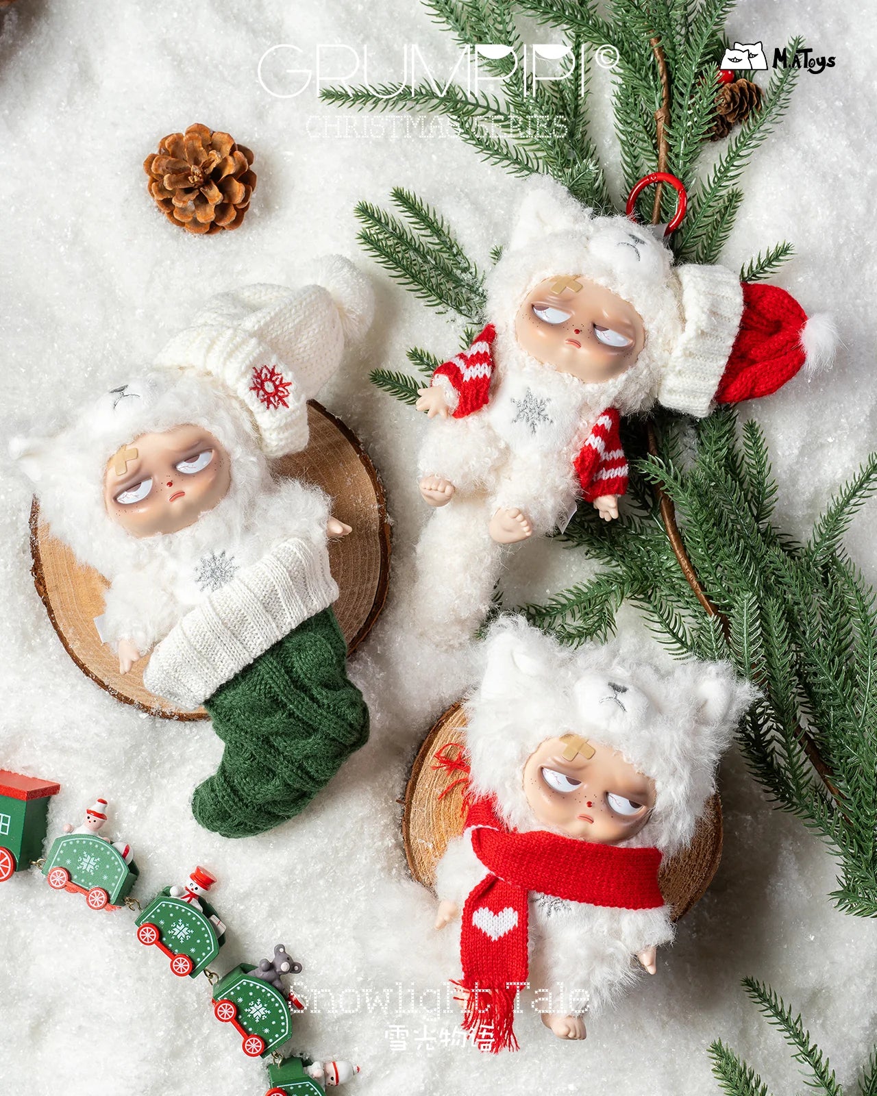 Sleepless Grumpipi Christmas Series Plush Dolls, Blind Box