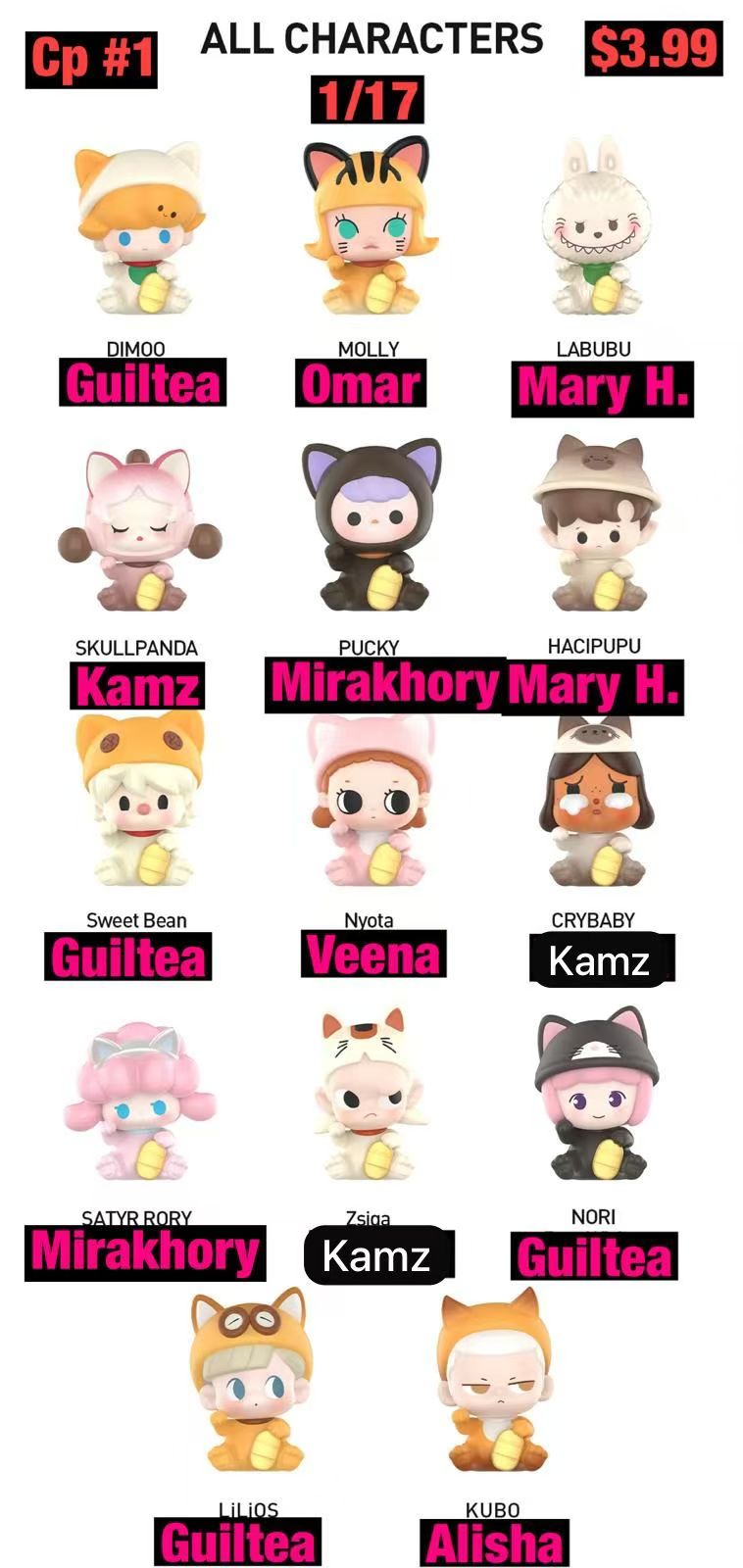 POP BEAN Fortune Cat Collection Mini Bean