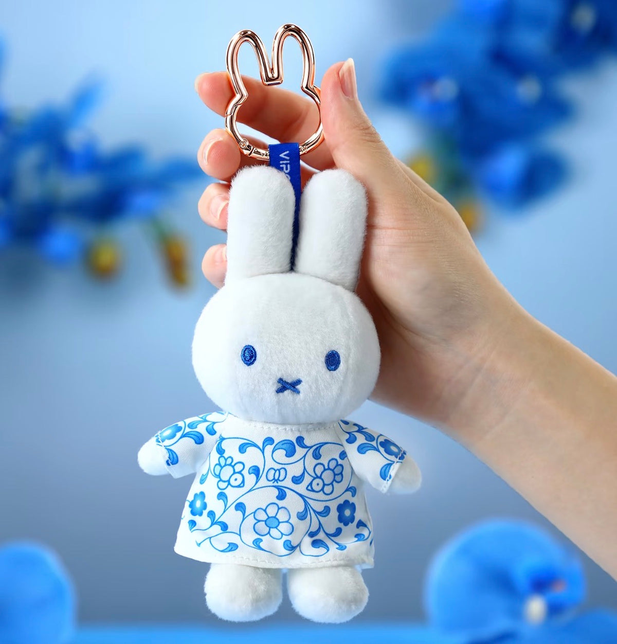 (Pre-Order) VIPO · Real Miffy Blue & White Porcelain Plush Charm [Limited Edition]